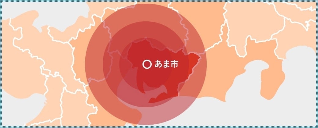 東海冷暖房株式会社の対応地域マップ